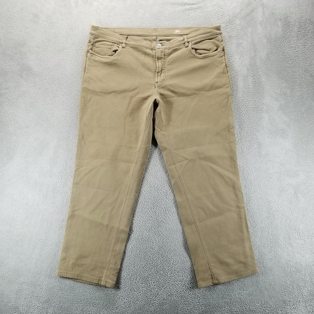 Faherty Jeans Mens 40 Brown Straight‎ Organic Cotton Mid Rise